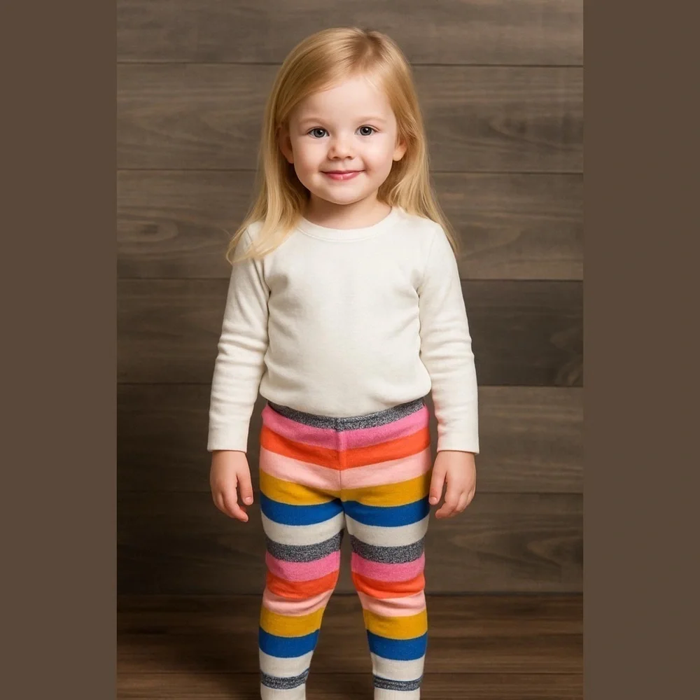 BabyGap Multicolor Striped Leggings Three Toddler